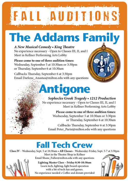 Fall audition flyer